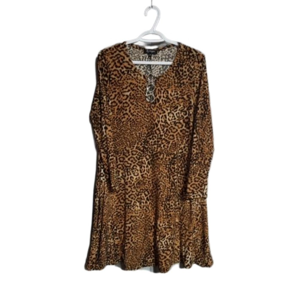 Lily Morgan Womens Cheetah Leopard Print Stretchy Dress Label Reads Size Small - Picture 2 of 14